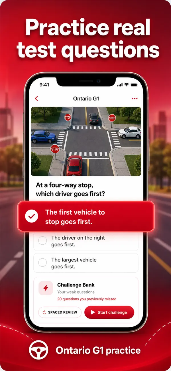 Ontario G1 Practice Test 2026 screenshot 2